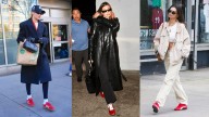 From Gigi Hadid to Emily Ratajkowski, Celebs Are Obsessed With Red Sneakers