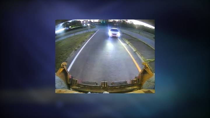 East Providence: Video shows car into garbage truck crash that left two in critical condition