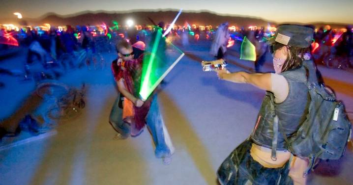 Sick Burning Man bloke hunts for 'stinky socks' as he makes cash