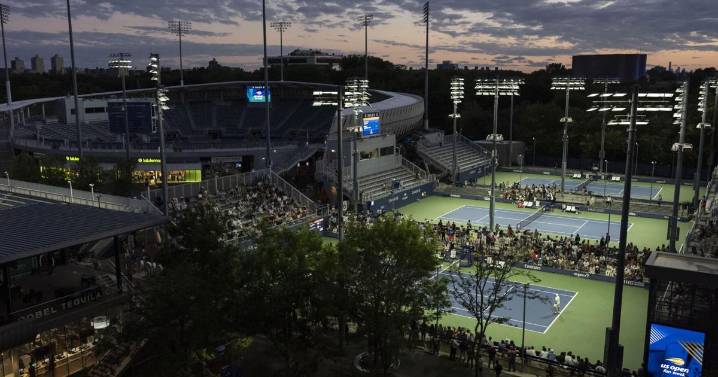 At the US Open, tennis stars shine under dark sky