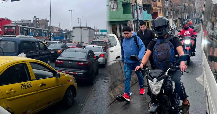 Intenso tráfico en la Vía Evitamiento: cierran entrada a Línea Amarilla y dejan vehículos varados