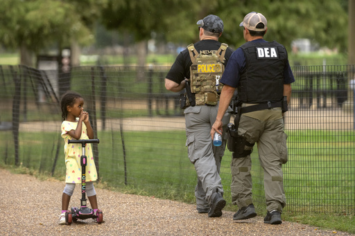 The Latest: Dozens arrested as White House ratchets up federal policing of DC