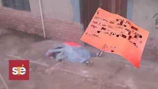 Localizan a mujer sin vida con narcomensaje en Toluca