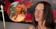 Bella Hadid's Lacy Bra Peeks Through Revealing Cardigan as She Poses With New Fragrance: Photos