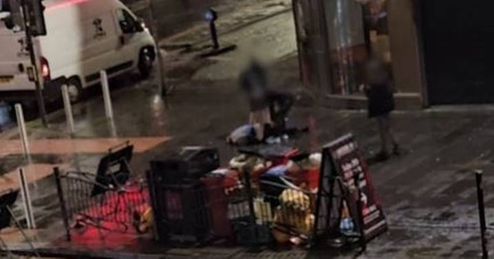 Brutal attack outside Glasgow lap-dancing club captured on video