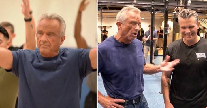 WATCH: RFK Jr. Accused Of 'Faking' Workout in Video With Pete Hegseth