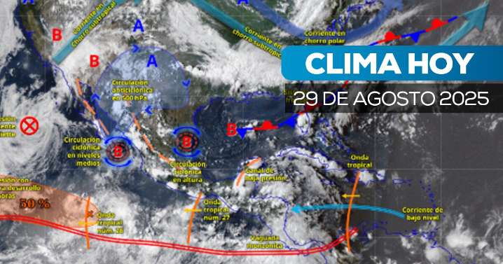 El clima en México no da tregua, se esperan lluvias intensas en varias regiones del país