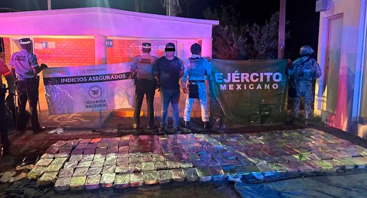 Aseguran más de 200 kilos de droga encontrados en auto en Opodepe, Sonora