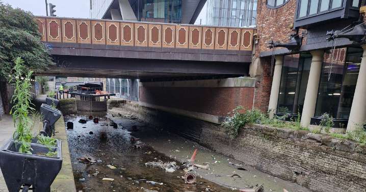A microwave, garden chairs and a lot of traffic cones - What we found along the 'drained' Rochdale Canal