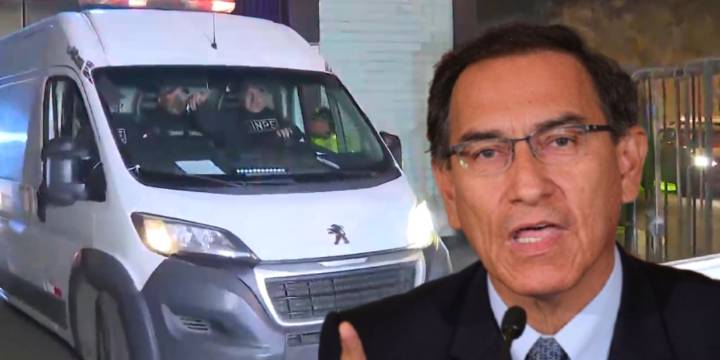 Martín Vizcarra dejó Barbadillo y fue conducido al penal Ancón II bajo resguardo policial para cumplir prisión preventiva