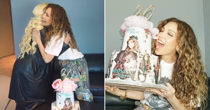 Laura García sorprende a Thalía con pastel por 30 años de María la del Barrio