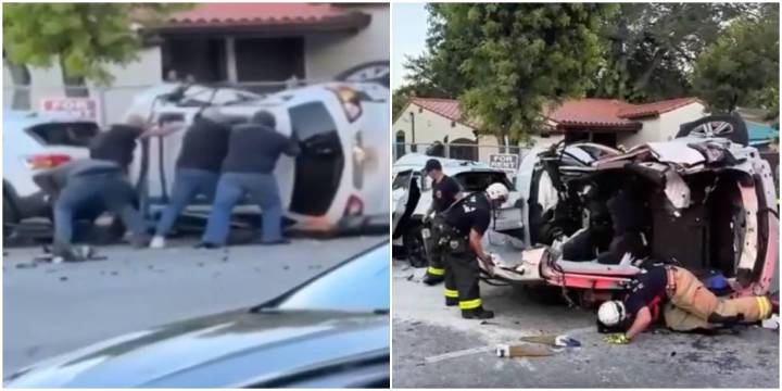 Aparatoso accidente en Miami deja cuatro heridos, incluida una mujer embarazada: investigan presunta persecución policial