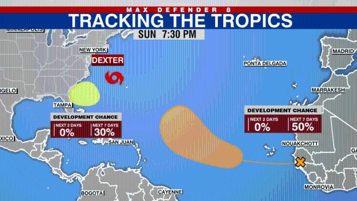 Tropical Storm Dexter forms off the U.S. Coast: NHC