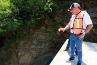 Trabaja Guadalupe en la rehabilitación de una represa