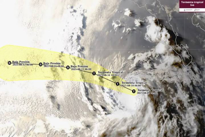 Ivo se aleja de costas de Baja California Sur