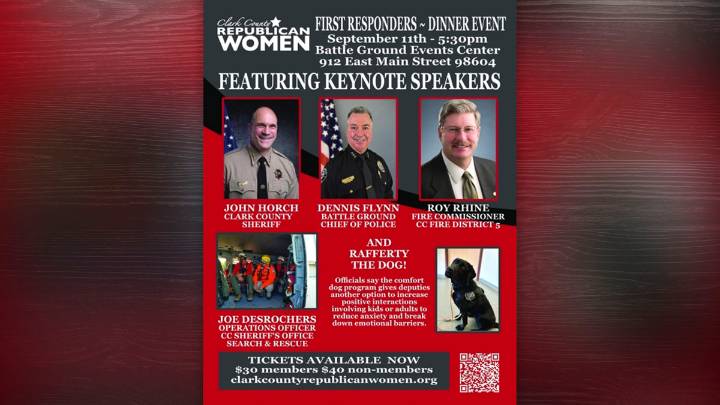 Clark County Republican Women to host First Responders Dinner Event