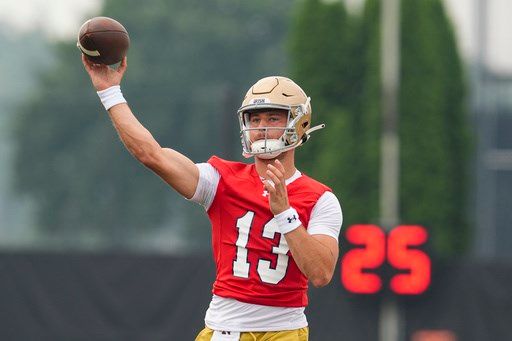 CJ Carr hopes to add to family's football legacy after winning starting QB job at No. 6 Notre Dame