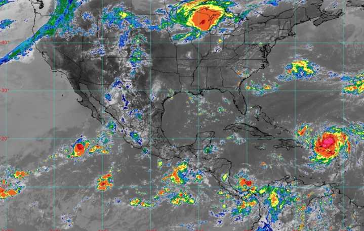 SMN pronostica lluvias muy fuertes y fuertes en gran parte de México; huracán Erin se fortalece a categoría 5 en el Caribe
