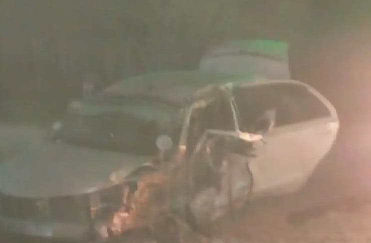 Accidente en ruta 9: auto impactó contra rastra cañera en Los Ralos