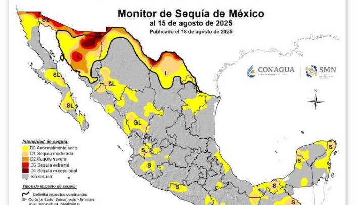 Monitor de Conagua mantiene a Rosario como anormalmente seco
