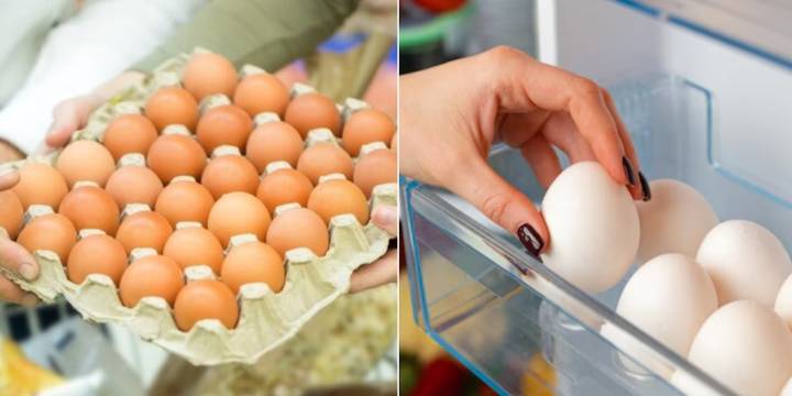Por qué en el supermercado los huevos están en los estantes pero en casa se guardan en la heladera