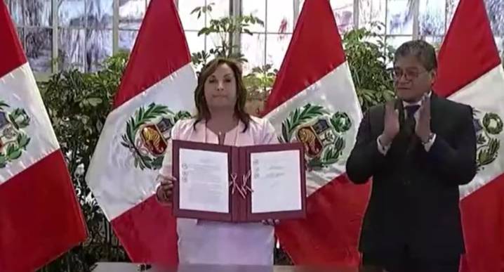 Dina Boluarte promulga ley amnistía para miembros de la FF.AA. y PNP Presidenta de la República concedió amnistía para miembros de las Fuerzas Armadas, de la Policía Nacional y comités de autodefensa 
