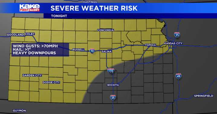 Severe storms possible overnight Saturday night