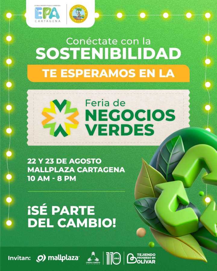 Feria de Negocios Verdes de EPA Cartagena será el 22 y 23 de agosto