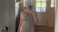 Kourtney Kardashian's fans gasp as she shares rare unfiltered snap in nude body suit and looks incredible