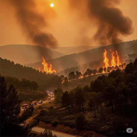 España vive una ola de incendios con víctimas mortales y miles de evacuados