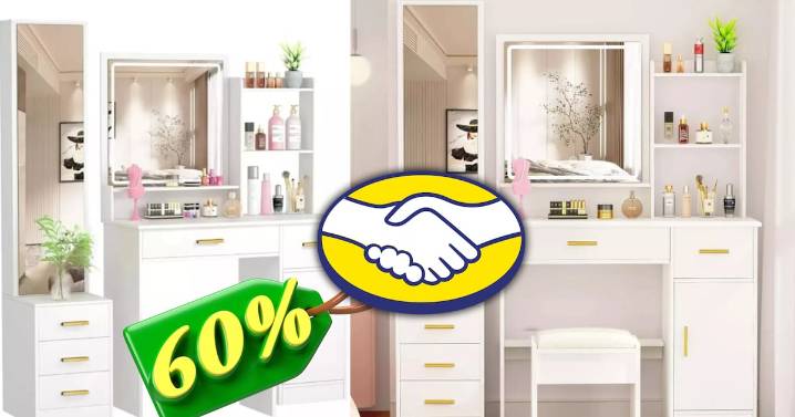 Renueva tu espacio: Tocador con luces LED y espejo doble con 60% de descuento en Mercado Libre