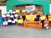 APTASCH concretó una jornada de protesta en reclamo por salarios, condiciones laborales y apoyo a residentes