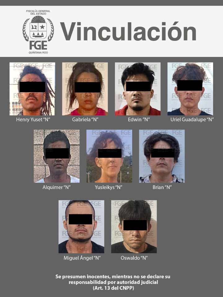 Obtiene FGE de Quintana Roo vinculación a proceso para nueve personas por narcomenudeo en Benito Juárez