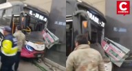 SJL: Bus se estrella contra estación Santa Rosa de la Línea 1 y deja 9 heridos