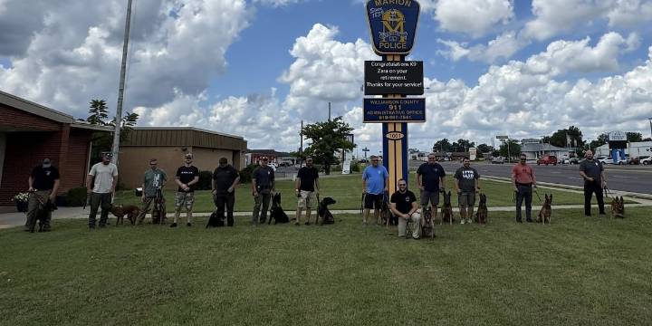 Marion PD celebrates K-9 Zara’s retirement