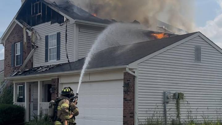 No one injured following house fire in Noblesville