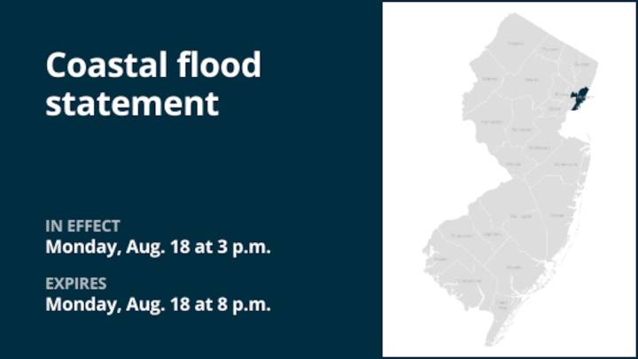 Coastal flood statement in place for Hudson County until Monday evening