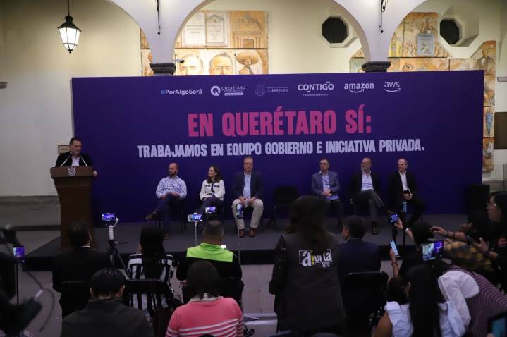 Anuncian sinergia entre Querétaro y Amazon para detectar fugas de agua por presión