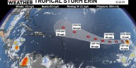 First Alert Weather: More wet weather Tuesday, monitoring a disturbance over Gulf and Tropical Storm Erin