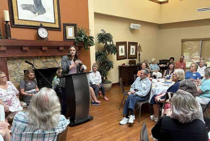 Shoffner, during Fayetteville visit, promises to ‘pull no punches’ in campaign for U.S. Senate seat against incumbent Cotton