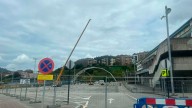 Oviedo ya se prepara para San Mateo: cuenta atrás para las fiestas con el montaje de las carpas de La Ería