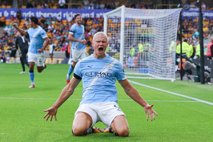 Con doblete de Haaland: Manchester City cumple su tarea y golea en el arranque de la Premier League