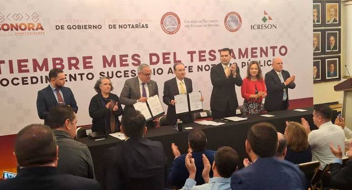 Alfonso Durazo anuncia convenio con notarios para ampliar campaña de testamentos en Sonora