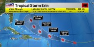 Tropical Storm Erin is likely to intensify Thursday