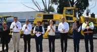 Sheinbaum da banderazo a nuevos trenes de repavimentación en Edomex