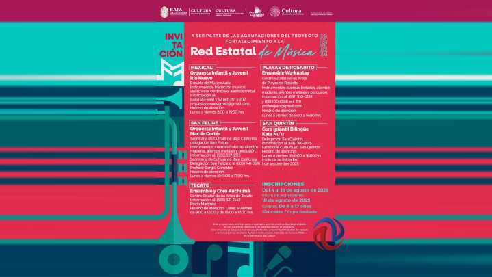 Sistema Estatal de Música inició periodo de inscripciones