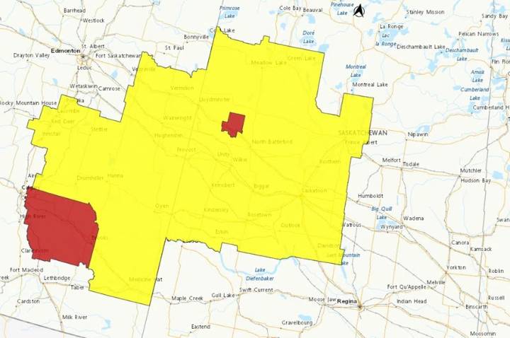 Severe storms bearing down on Central Saskatchewan