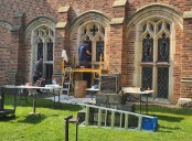 Meadow Brook restores historic stained glass windows after act of vandalism