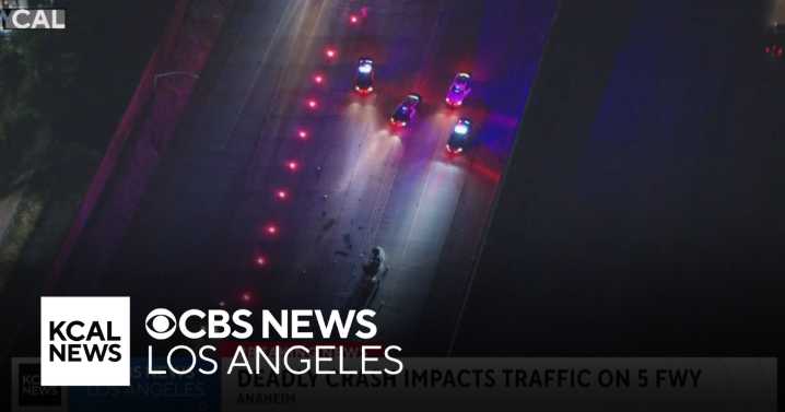 One dead after rollover crash on 5 Freeway in Anaheim