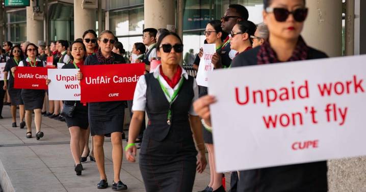 Air Canada plans to lock out its flight attendants and cancel all flights starting this weekend